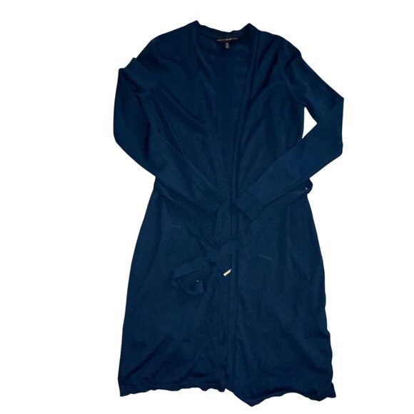 White House Black Market Open Front Cardigan-Navy Blue-M GUC - Picture 1 of 8